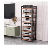 HiFi Racks Heavy Duty 5-Tier Stereo Components Rack - Adjustable Rolling Audio-Video Media Stand for Living Room Home & Office - Tall Cabinet in Color B