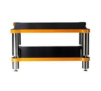 HiFi Speaker Stand, 1/2/3/4 Tier Universal Shelf for o & Video Equint, Wooden Color Rack for Home Theater Conents (60x38x48cm)