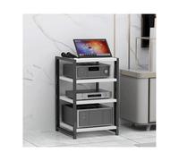 HIFI Stand AV Media Stand Stereo Components Cabinet Wooden Record Player Stand with Adjustable Shelves Modern HiFi Stand Audio Rack Tower for Game Console Living room(Wei,4 Tier)