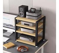 HiFi Stand - Heavy-Duty Audio Tower Rack for Stereo Components and Record Player Console - 2/3/4 Tier Storage with Non-Slip Feet for Home and Office