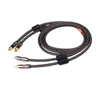 HIFI Stereo RCA Audio Cable 6N OFC Male to Male 2RCA to 2RCA Audio Cable with Go