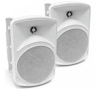 HiFi Stereo Speakers in White Wall Mount or Stand Alone with Brackets PAIR