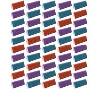 HiFi Triangular Pencil Colour Erasers, Multicolour, Pack of 50, Multipack, Trio Grip Rubber Erasers, School Office Home Use, Party Bag Fillers, iZOFAX
