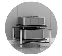 HiFi TV Stand & Cabinet - Sturdy MDF AV Shelf with Printer Space - Multifunctional Media Console for Home Theater & Entertainment Systems - Modern Furniture for Living Room