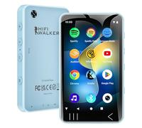 HIFI WALKER G7 MP3 Player with Camera and Speaker, 4 Inch TouchScreen Android 13 MP3 Player, Bluetooth WiFi Music Player with Spotify, 2000mAh, Speaker, Expandable Storage up to 128GB - Blue