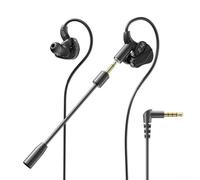 HiFi Wired Earbuds Featuring Detachable Mic & Noise Isolating Design for Gaming Music - Ergonomic in-Ear Monitor with 3.5mm Jack Black 1.2M Wire(3.5 Interface)