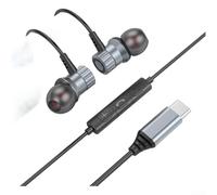 HiFi Wired Earphones with Mic, 1.2m Cable, Metal Acoustic Chamber & Copper Ring Diaphragm, Enhanced Bass and Crystal-Clear Stereo Sound, for Music Lovers and Commuters(B)