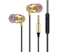 HIFI Wired Headphones, In-Ear Noise Isolation 3.5mm Jack Plug Earphones, In Ear Tangle-Free Cord With Enhanced Heavy Bass Stereo Sound Earbuds With Microphone For MP3.