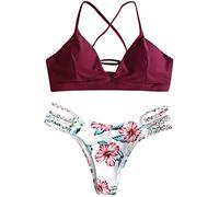 HIFI7 Women's Bikini Sets 2 Piece Swimsuit Swimwear Sexy (UK, Alpha, L, Regular, Regular, Red)