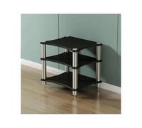 HiFiAVMediaMobileStereoRackWoodenAudioVideoDisplayTowerforTurntablesAmplifiers&GameConsolesElegantOpenDesignforOptimalSoundQuality
