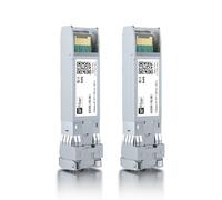 HiFiber 2-Pack 10GBase-SR SFP+ LC Multimode Transceiver, 850nm, 300m | Compatible with Cisco SFP-10G-SR, Meraki, MikroTik, Ubiquiti UniFi, Netgear, Zyxel, D-Link, TP-Link, and other open switches