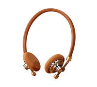 HiFiGo ROSESELSA Distant Mountain 40mm Diaphragm Driver Headphone, Lightweight Retro Over-Ear Headphones with Sponge Earpads and MMCX Connectors (Brown, with RZ220M)