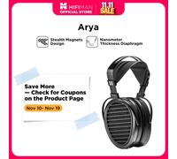 HIFIMAN Arya Full-Size Over Ear Planar Magnetic Audiophile Adjustable Headphone Stealth Magnets Version black