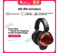 HIFIMAN HE-R9 Dynamic Closed-Back Over-Ear Headphones with Topology Diaphragm &BlueMini R2R DAC Bluetooth Adapter-Wireless Ver. Red