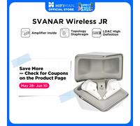 HIFIMAN SVANAR Wireless Jr Noise Cancelling Bluetooth in-Ear Hi-Fi Earphones with Amplifier Inside, Topology Diaphragm Driver, IPX5 Water/Sweat Resistant, white
