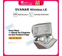 HIFIMAN SVANAR Wireless LE Noise Cancelling Bluetooth in-Ear Hi-Fi Earphones with Hymalaya DAC, Topology Diaphragm Driver, IPX5 Water/Sweat Resistant, Brown