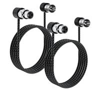 HiFind Ultra-Thin Slim 90 Degree Angled XLR Microphone Cable 4 Ft/2 Pack, Adjustable Rotatable Low Profile Male to Female Balanced Patch Cord Adapter,24AWG OFC for DIY Studio Audio Stage Mixer DMX
