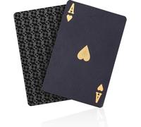 Hifireelf Plastic Playing Cards Waterproof Deck of Cards, Cool Premium Poker Card Sets, Standard Playing Card for Gift Party Game (Black Diamond)