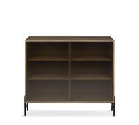 Hifive glass cabinet Low W100cm smoked oak Northern - 2361 2055