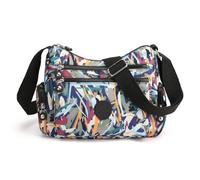 Hiflyer Women's Multicolour Floral Crossbody Purse, 10.2" L x 4.7" W x 7.9" H, Convertible Strap (Crossbody/Backpack), 3L Capacity, Water Resistant Nylon