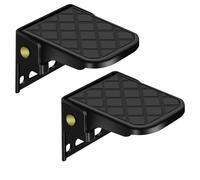 HIFOR Folding Truck Bed Step, Bumper Steps for Pickup Truck, Tailgate Ladder for RV, Campers, Dump Trailer, Fatbed Trailers, Safety and Anti-Slip (2 Pack, Black)