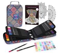 HIFORNY 78 Pack Premium Black Edition Coloured Pencils Set for Adults Colouring - 72 Colouring Pencils with Extras,Artists Soft Core,Art Supplies for Adults Beginners