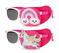 Hifot 2pcs Eye Patches for Kids Girls, Soft Unicorn Eye Patch for Glasses Eyepatch for Adults Children Lazy Eye Amblyopia Strabismus to Cover Either Eye