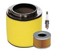 Hifrom ATV Air Filter Element Cleaner with Oil Filter Spark Plug Tune Up Kit Compatible with Honda Rubicon 500 650 TRX500FA TRX500FGA TRX650FA TRX650FGA 17254-HN1-000 15412-KEA-003