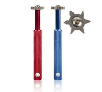HIFROM Groove Sharpener with 6 Heads - Golf Club Groove Sharpener Re-Grooving Tool and Cleaner Replacement for All Irons Pitching Sand Lob Gap and Approach Wedges and Utility Clubs (Blue+Red)