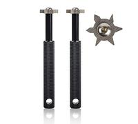 HIFROM Groove Sharpener with 6 Heads - Golf Club Groove Sharpener Re-Grooving Tool and Cleaner Replacement for All Irons Pitching Sand Lob Gap and Approach Wedges and Utility Clubs (2 Black)