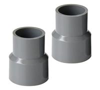 hifrom PVC Reducer 63*50mm, Downpipe Connection Sleeve, Plastic Gutter Connector, Rainwater Drainage, DN 50/40, Gray (2 Pieces)