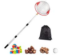 hifrom Roll collector for large fruits, pears, apple, tennis balls, walnut collector, nut collector, apple picker, comfortable to collect - without bending, fruit bag (23 x 19 cm)