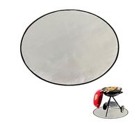 hifrom Round Fireproof Mat,Under Grill Mat,Round Grill Mat,Fire Pit to Protecting Deck,Patios,Gardens,Lawns,Oil Proof,Waterproof,36 In,Grey