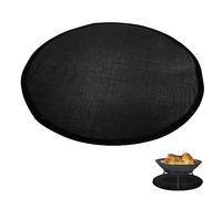 hifrom Round Grill Mat,Fireproof Mat,Round Mat for Under,Suitable for Tabletop Grills,Various Grills, Fireplaces and Fire Pits,39 In,Black