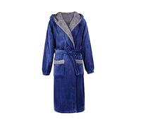 HIFRQVVC Couples Winter Pyjamas，Thicken Household clothes， Winter Thick Warm Female Coral Fleece Kimono Robe Couple Nightgown Bath Gown Large Nightwear(Men,3XL)