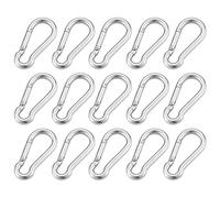 HIFRQVVC Spring Snap Hook Carabiner, 316 Stainless Steel Multifunctional Spring Snap M4 M5 M6 M7 M8 Carabiner Quick Link Lock Ring Hook(15Pcs,M8)