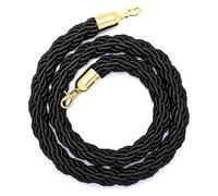 HIFRQVVC Stanchion Rope Rope Barriers, Crowd Control Stanchion Rope 3/4/5/5Ft, Crowd Control Rope, Braided/Twisted Hemp Rope Barrier for Queue Divider(E,3ft/90cm)