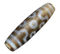 HIFRQVVC Tibet Agate Dzi Bead Pendant, Seven-Eyed Dzi Bead Pendant Natural Agate 5.6x1.6x0.5cm