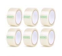 HIFSA Clear Packing Tape 18mm x 20m (Pack of 6) Strong Transparent Parcel Tape for Boxes Gift Wrapping Office & Home Use