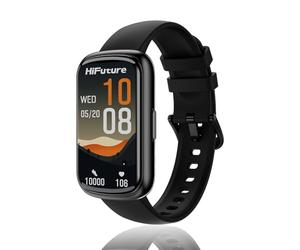 HiFuture EV02 HSSW6 Bluetooth Smart Watch with 1.47 Inch IPS Display, 7 Days Daily Use, 100+ Sports Mode, Heart Rate Monitoring, IP68 Waterproof, Black
