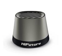 HiFuture Mega S Wireless Speaker | 5.4 TWS Bluetooth Speaker - Waterproof Speaker with 600mAh Battery Power - Built in Magnetic Phone Holder | 5W Output with 10 Hours Lifetime (Silver Grey)