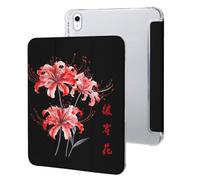 Higanbana Red Spider Lily Cute Protective Case Compatible for IPAD 10代 (10.9in) Trifold Tablet Cover Non-Slip Cases