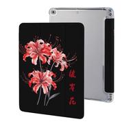 Higanbana Red Spider Lily Cute Protective Case Compatible for IPAD 2017/2018/Air1/Air2 (9.7in) Trifold Tablet Cover Non-Slip Cases