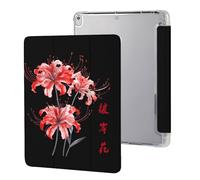 Higanbana Red Spider Lily Cute Protective Case Compatible for IPAD Pro (10.5in) /IPAD Air3(10.5in) Trifold Tablet Cover Non-Slip Cases