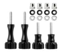 Higatful 4PC Aluminum Alloy Thumbscrews for GoPro Hero 11 10 9 8 7 6 5 4 3+, Insta360 ONE X3 X2 X RS R GO 2 and DJI Osmo Action 2 3, Standard Camera Mounts Screws (Black)