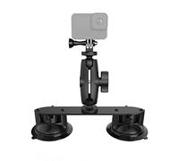 Higatful Double Suction Cup Mount, Car Windshield Suction Cup Mount Compatible for Insta360 ONE X3, X2, X, R, RS, GO 2, GoPro and DJI OSMO Action 2 3 Camera