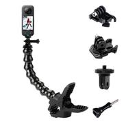 Higatful Jaws Flex Clamp Mount with Adjustable Gooseneck Compatible with GoPro Hero 12, Insta360 ONE X3 GO 3 and DJI Osmo Action 4 Cameras