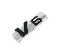 HIGGER 1Pcs Personalized 3D Car Stickers Metal V6 Car Stickers Badge Decoration Stickers Universal For Most Cars (Black)