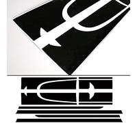 HIGGER 1Set Car Hood Trunk Rear Side Skirt Racing Stripe Body Kit Decal Car Stickers For Mini Countryman (Black)