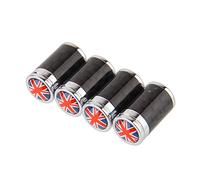 HIGGER 4 Pcs/Set England flag Style Tire Valve Dust Caps Dustproof Tire Cap Valve Stem Caps